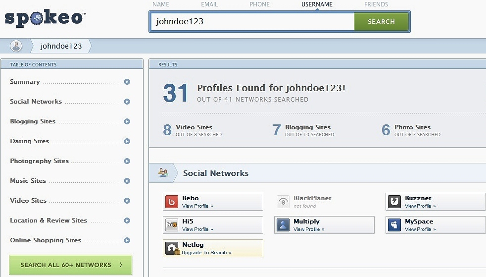 Spokeo dating sites online